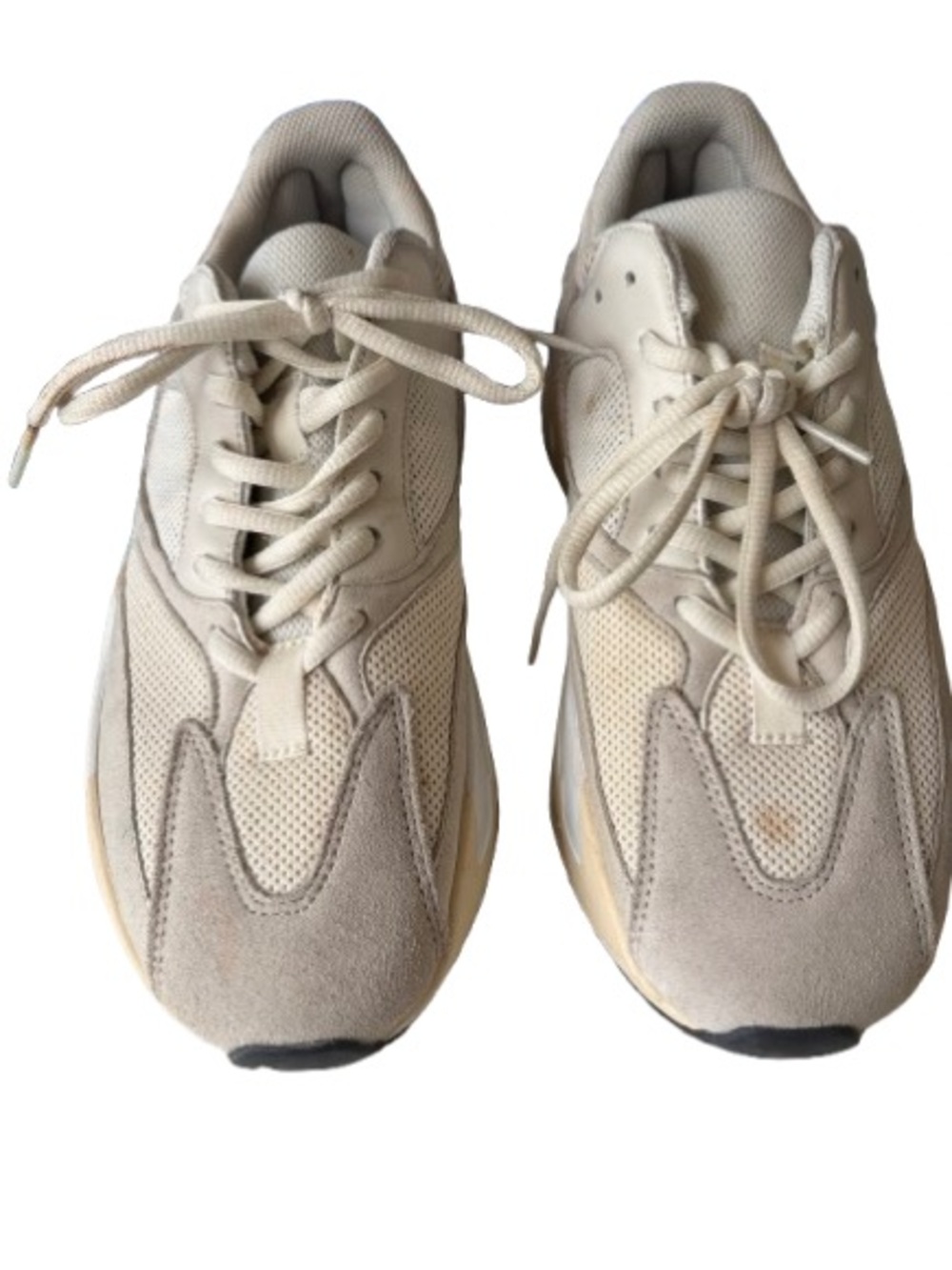 Yeezy Beige Mesh & Suede Sneakers Men’s size 8